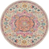 Nourison Home Passion PSN25 Ivory Pink 8 ft. Round Area Rug