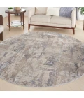 Nourison Rustic Textures Area Rug RUS06 Beige/Grey 7'10" Round
