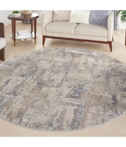 Nourison Home Rustic Textures RUS06 Beige Grey 7 ft. 10 in. Round Area Rug