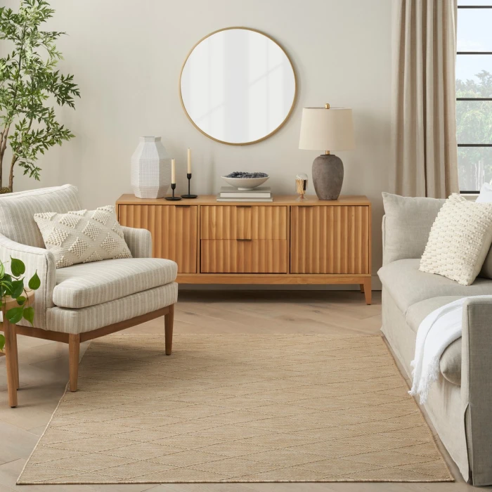 Nourison Washable Solutions Natural WSL01 4 ft. X 6 ft. Rect. Rug
