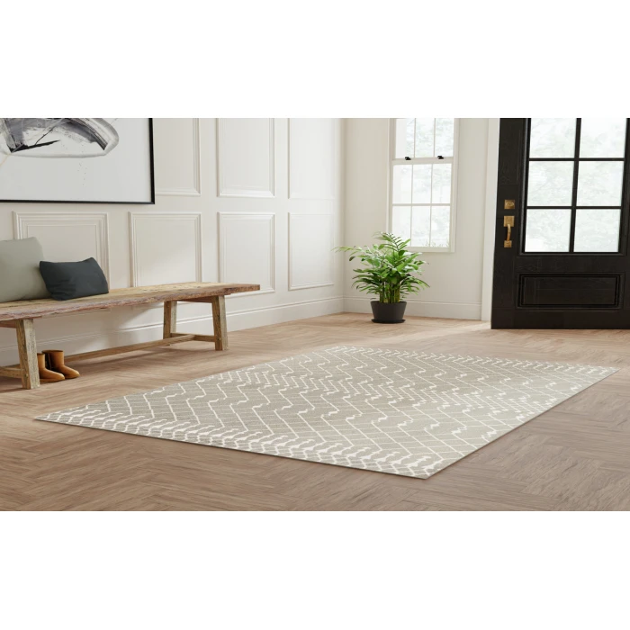 Nourison Astra Machine Washable Sage ASW10 4 ft. X 6 ft. Rectangle Rug