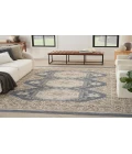 Nourison Serenity Home Ivory Blue SRH01 7 ft. 10 in. X 9 ft. 10 in. Rectangle Rug