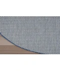 Nourison Courtyard Ivory Blue COU01 5 ft. X 8 ft. Oval Rug
