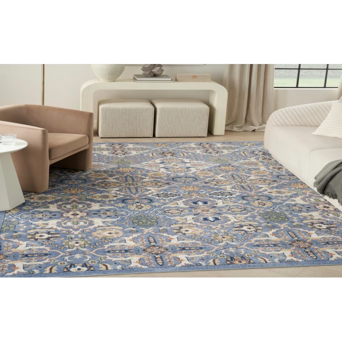 Nourison Allur Light Blue ALR03 7 ft. X 10 ft. Rectangle Rug