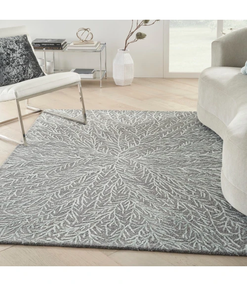 Michael Amini Ma30 Star Area Rug SMR03 Slate/Teal 4' x 6'