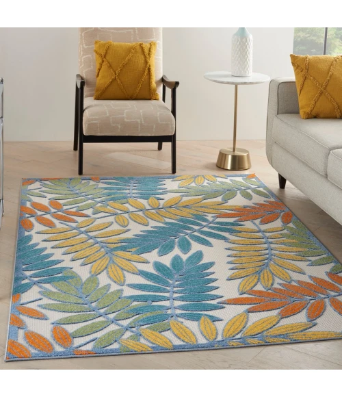 Nourison Aloha Area Rug ALH18-Ivory/Multi
