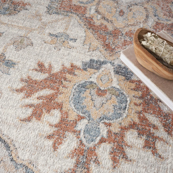 Nourison Astra Machine Washable Area Rug ASW12 Grey/Multi