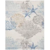 Nourison Home Seaside SDS04 Ivory Grey Blue 7 ft. 10 in. X 9 ft. 10 in. Area Rug