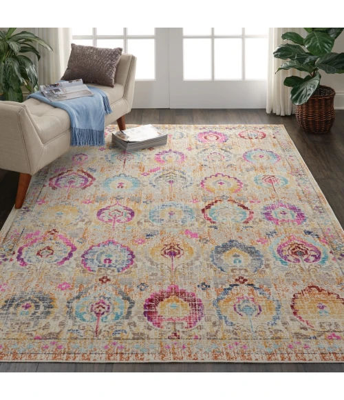 Nourison Vintage Kashan Area Rug VKA04-Ivory/Multicolor