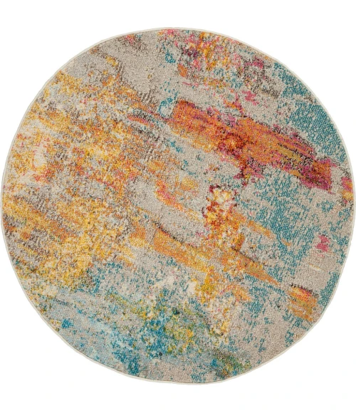 Nourison Celestial Round Area Rug CES02-Sealife