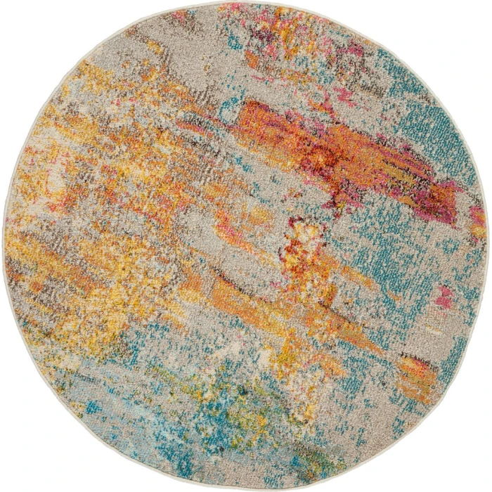 Nourison Celestial Round Area Rug CES02-Sealife