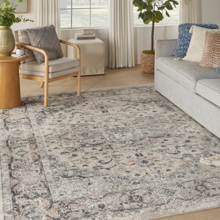 Nourison Quarry Ivory Grey QUA05 7 ft. X 10 ft. Rect. Rug