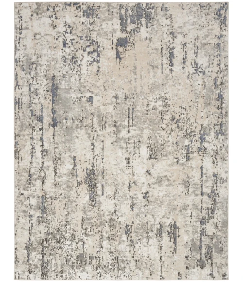 Nourison Quarry Ivory Blue Grey QUA01 5 ft. X 7 ft. Rect. Rug