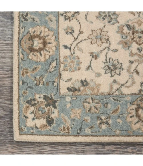 Nourison Living Treasures Runner Area Rug LI16-Ivory/Aqua