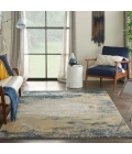 Nourison Twilight Area Rug TWI22 Navy Gold 5'6" x 8'