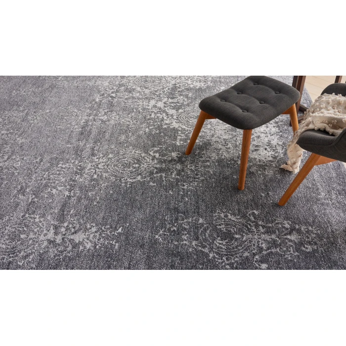 Nourison Silk Shadows Graphite SHA14 10 ft. X 14 ft. Rect. Rug