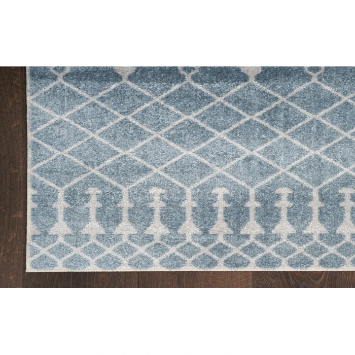 Nourison Astra Machine Washable Blue ASW10 2 ft. X 6 ft. Rectangle Rug