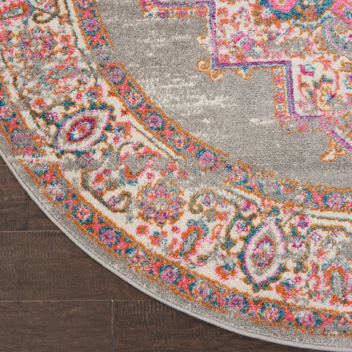 Nourison Passion Round Area Rug PSN03-Grey