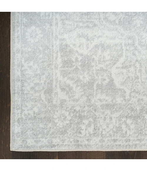 Nourison Astra Machine Washable Grey ASW12 3 ft. 3 in. X 5 ft. Rect. Rug