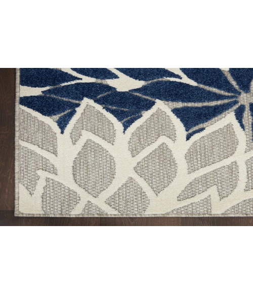 Nourison Aloha Ivory Navy ALH05 9 ft. X 12 ft. Rectangle Rug
