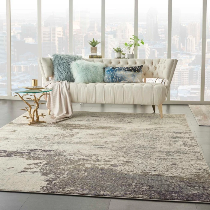Nourison Celestial Area Rug CES02-Ivory/Grey