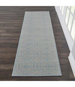 Nourison Home Jubilant JUB06 Ivory Light Blue 2 ft. 3 in. X 7 ft. 3 in. Area Rug
