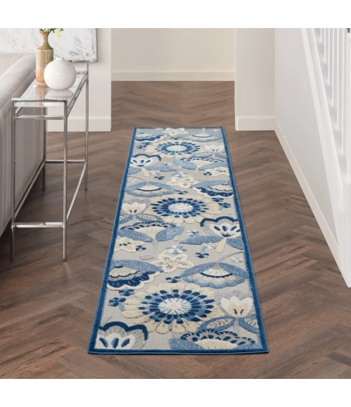 Nourison Aloha Area Rug ALH17-Blue/Grey
