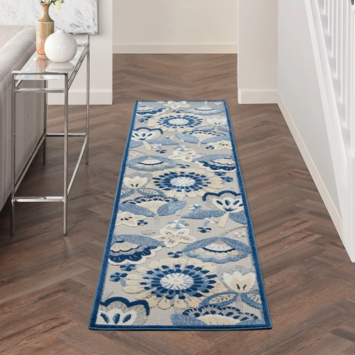 Nourison Aloha Area Rug ALH17-Blue/Grey