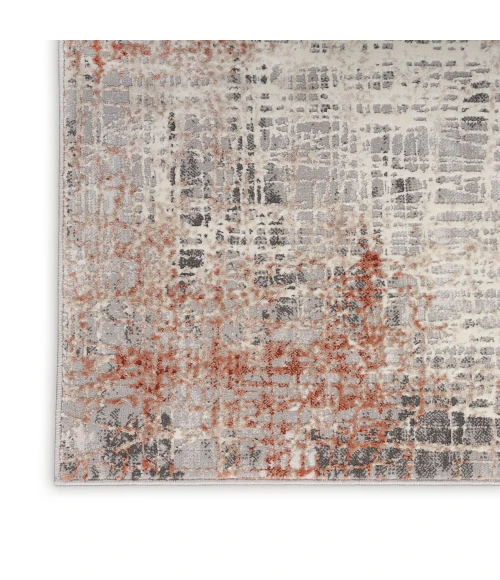 Calvin Klein Infinity Area Rug IFN01 Rust Multicolor
