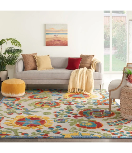 Nourison Aloha Area Rug ALH17-Ivory/Multi