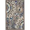 Nourison Home Aloha ALH20 Grey Multicolor 2 ft. 8 in. X 4 ft. Area Rug