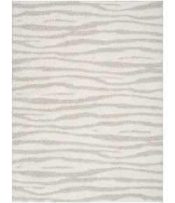 Nourison Home Modern Shag MMD05 Ivory Grey 3 ft. 11 in. X 5 ft. 11 in. Area Rug