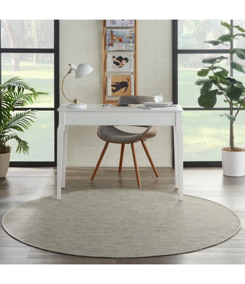 Nourison Positano Round Area Rug POS01-Lt Grey