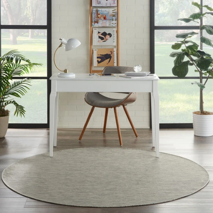 Nourison Positano Round Area Rug POS01-Lt Grey