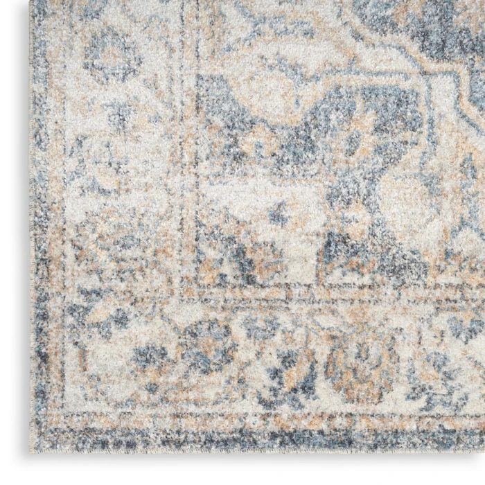 Nourison Astra Machine Washable Area Rug ASW12 Grey/Blue