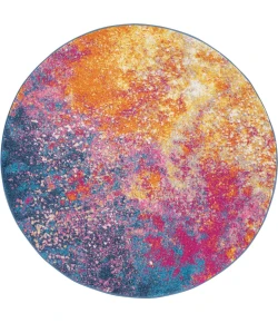 Nourison Home Passion PSN10 Sunburst 4 ft. Round Area Rug