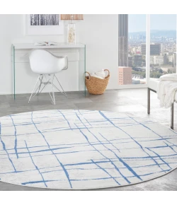 Nourison Home Whimsicle WHS09 Ivory Blue 8 ft. Round Area Rug