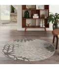 Nourison Aloha Round Area Rug ALH05-Silver Grey