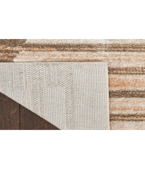 Nourison Astra Machine Washable Latte ASW03 6 ft. 7 in. X 9 ft. Rectangle Rug