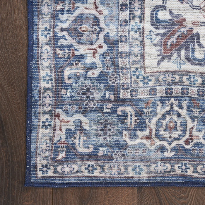 Nourison Machine Washable Series 1 Navy Ivory SR104 9 ft. X 12 ft. Rect. Rug