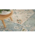 Nourison Astra Machine Washable Silver Blue ASW11 6 ft. 7 in. X 9 ft. Rectangle Rug
