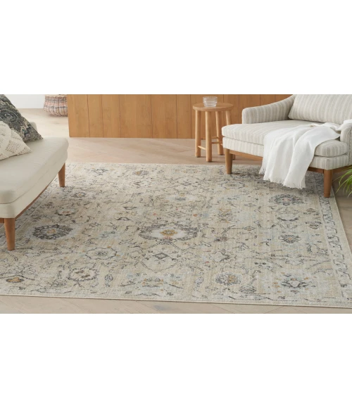 Nourison Oushak Home Cream OUS01 5 ft. 5 in. X 7 ft. 3 in. Rectangle Rug