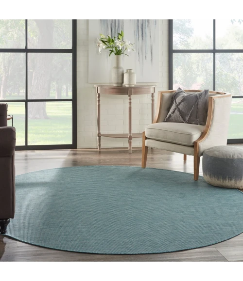 Nourison Positano Round Area Rug POS01-Aqua