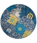Nourison Passion Round Area Rug PSN17-Blue