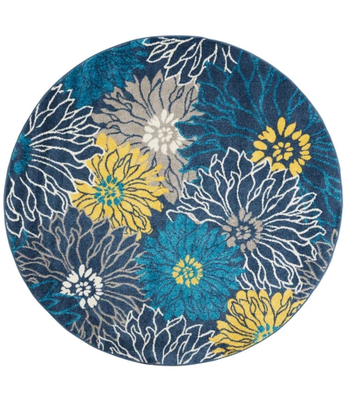 Nourison Passion Round Area Rug PSN17-Blue
