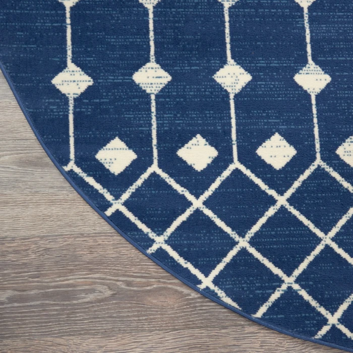 Nourison Grafix Round Area Rug GRF37-Navy