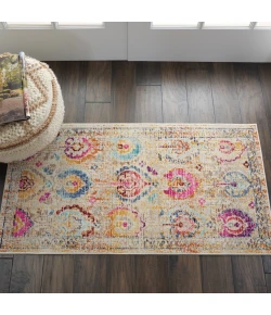 Nourison Home Vintage Kashan VKA04 Ivory/Multicolor 2 ft. X 4 ft. Area Rug