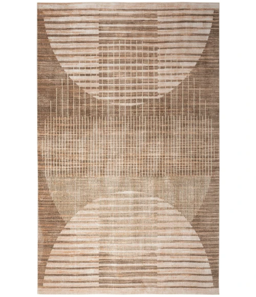 Nourison Astra Machine Washable Latte ASW03 6 ft. 7 in. X 9 ft. Rectangle Rug