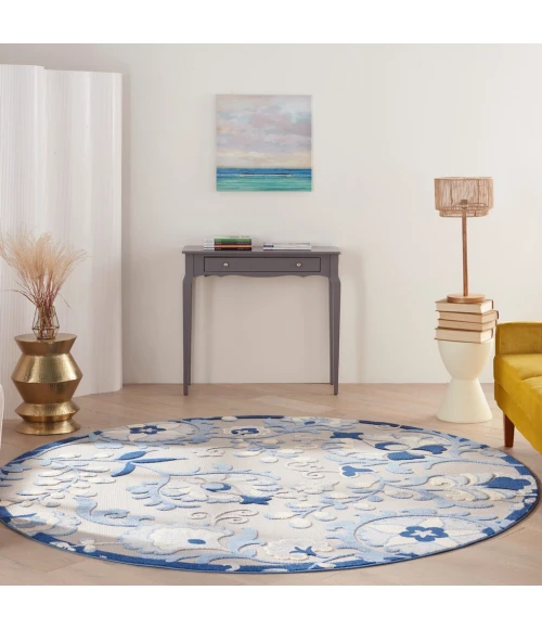 Nourison Aloha Area Rug ALH17-Blue/Grey