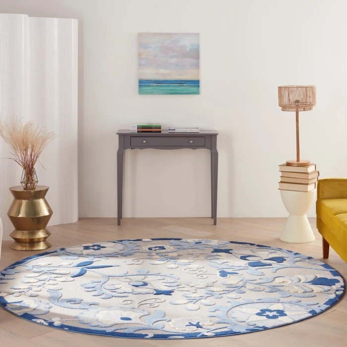 Nourison Aloha Area Rug ALH17-Blue/Grey